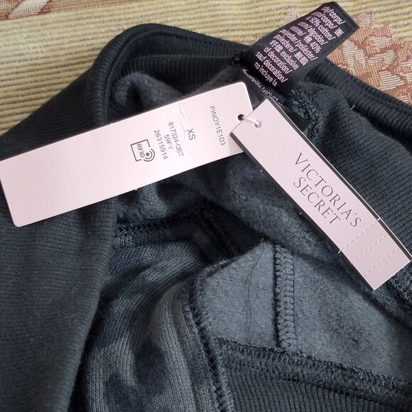 Victorias Secret Jogger Sweatpants Womens XS Gray Black Animal Print Lounge - Picture 16 of 16